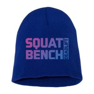 Squat Bench Deadlift Gym Weightlifting Workout Fitness Cute Gift Short Acrylic Beanie