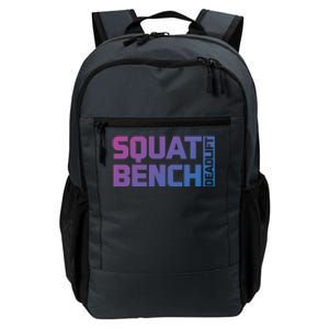 Squat Bench Deadlift Gym Weightlifting Workout Fitness Cute Gift Daily Commute Backpack