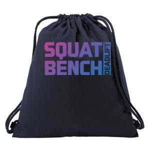 Squat Bench Deadlift Gym Weightlifting Workout Fitness Cute Gift Drawstring Bag