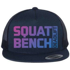 Squat Bench Deadlift Gym Weightlifting Workout Fitness Cute Gift Flat Bill Trucker Hat