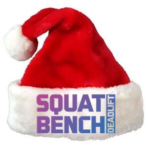 Squat Bench Deadlift Gym Weightlifting Workout Fitness Cute Gift Premium Christmas Santa Hat