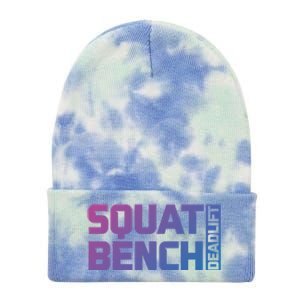 Squat Bench Deadlift Gym Weightlifting Workout Fitness Cute Gift Tie Dye 12in Knit Beanie