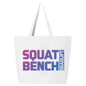 Squat Bench Deadlift Gym Weightlifting Workout Fitness Cute Gift 25L Jumbo Tote