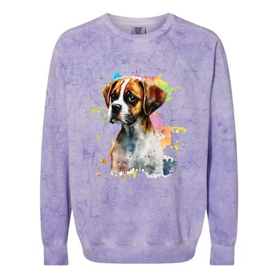 Splatter Boxer Dog Dog Puppy Veterinarian Animal Breeder Colorblast Crewneck Sweatshirt