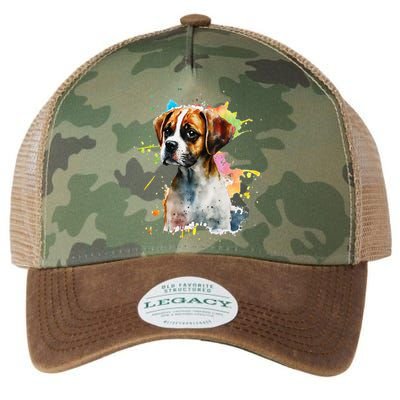 Splatter Boxer Dog Dog Puppy Veterinarian Animal Breeder Legacy Tie Dye Trucker Hat