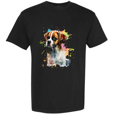 Splatter Boxer Dog Dog Puppy Veterinarian Animal Breeder Garment-Dyed Heavyweight T-Shirt