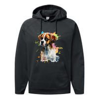 Splatter Boxer Dog Dog Puppy Veterinarian Animal Breeder Performance Fleece Hoodie