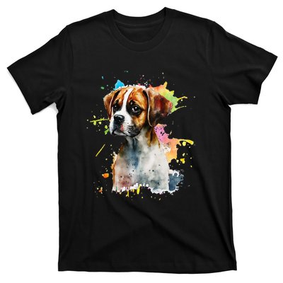 Splatter Boxer Dog Dog Puppy Veterinarian Animal Breeder T-Shirt