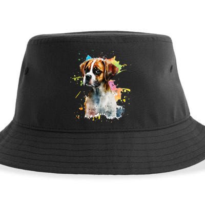 Splatter Boxer Dog Dog Puppy Veterinarian Animal Breeder Sustainable Bucket Hat