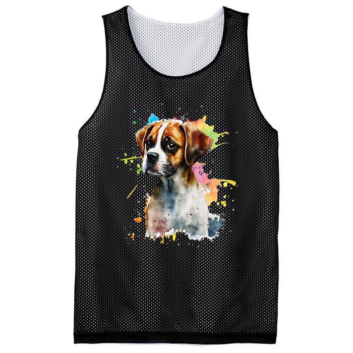 Splatter Boxer Dog Dog Puppy Veterinarian Animal Breeder Mesh Reversible Basketball Jersey Tank