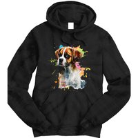 Splatter Boxer Dog Dog Puppy Veterinarian Animal Breeder Tie Dye Hoodie