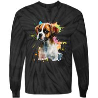 Splatter Boxer Dog Dog Puppy Veterinarian Animal Breeder Tie-Dye Long Sleeve Shirt