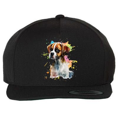 Splatter Boxer Dog Dog Puppy Veterinarian Animal Breeder Wool Snapback Cap