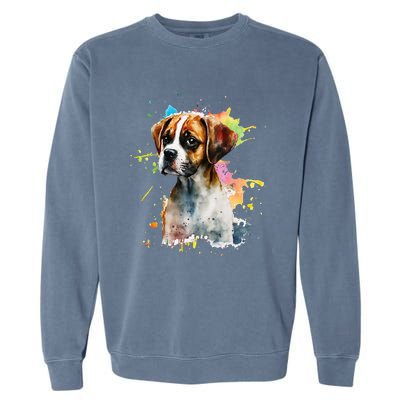 Splatter Boxer Dog Dog Puppy Veterinarian Animal Breeder Garment-Dyed Sweatshirt