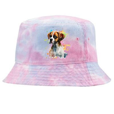 Splatter Boxer Dog Dog Puppy Veterinarian Animal Breeder Tie-Dyed Bucket Hat