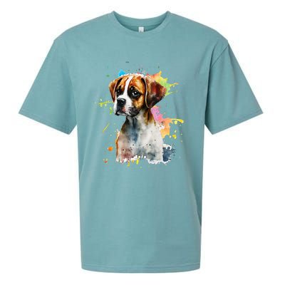 Splatter Boxer Dog Dog Puppy Veterinarian Animal Breeder Sueded Cloud Jersey T-Shirt