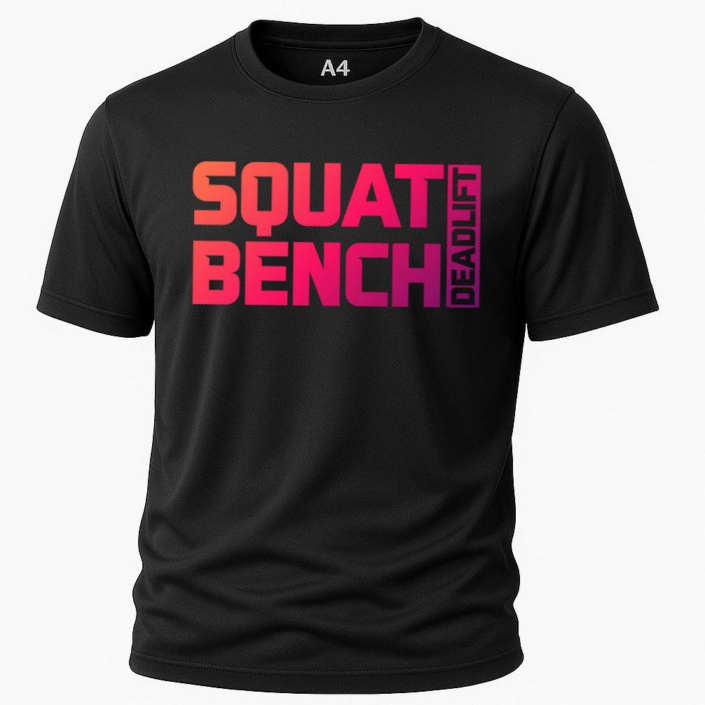 Squat Bench Deadlift Gym Weightlifting Workout Fitness Cute Gift Cooling Performance Crew T-Shirt