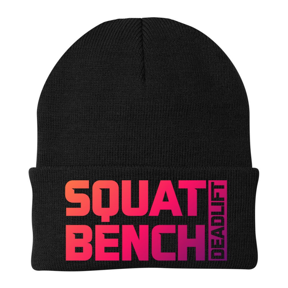 Squat Bench Deadlift Gym Weightlifting Workout Fitness Cute Gift Beanie