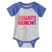 Squat Bench Deadlift Gym Weightlifting Workout Fitness Cute Gift Infant Baby Jersey Bodysuit