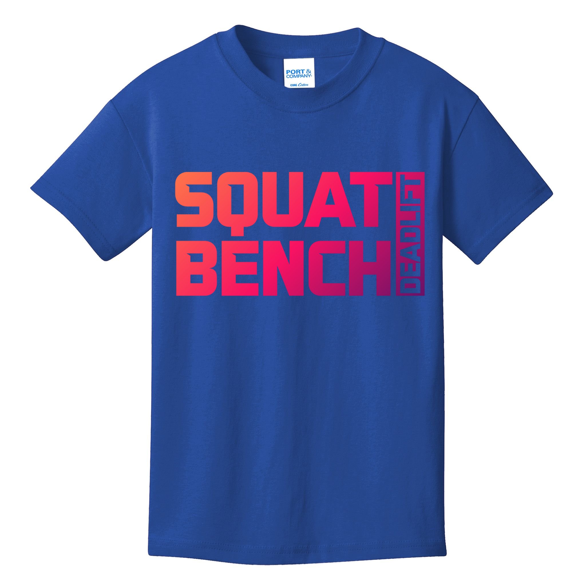 Squat Bench Deadlift Gym Weightlifting Workout Fitness Cute Gift Kids T-Shirt