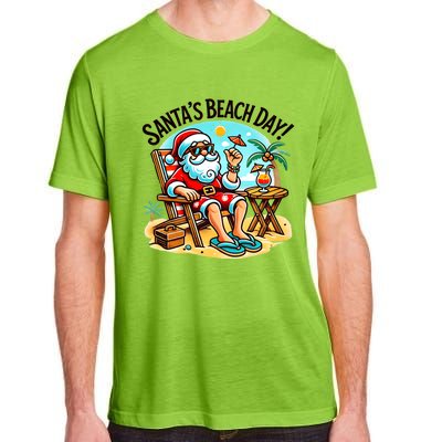 SantaS Beach Day Tropical Christmas Vacation Summer Xmas Gift Adult ChromaSoft Performance T-Shirt