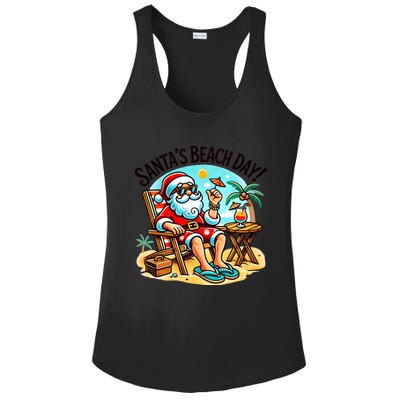 SantaS Beach Day Tropical Christmas Vacation Summer Xmas Gift Ladies PosiCharge Competitor Racerback Tank