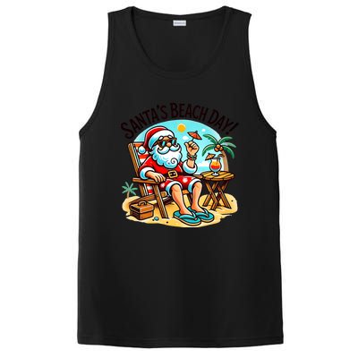 SantaS Beach Day Tropical Christmas Vacation Summer Xmas Gift PosiCharge Competitor Tank