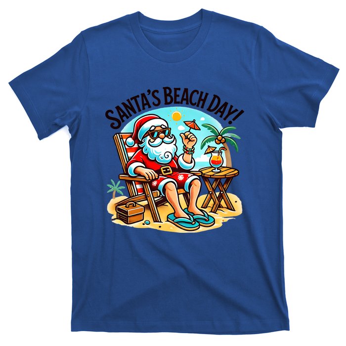 SantaS Beach Day Tropical Christmas Vacation Summer Xmas Gift T-Shirt