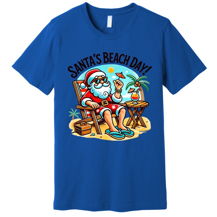 SantaS Beach Day Tropical Christmas Vacation Summer Xmas Gift Premium T-Shirt