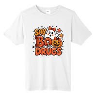 Say Boo Drugfree Ghost Halloween Red Ribbon Week Awareness Tall Fusion ChromaSoft Performance T-Shirt