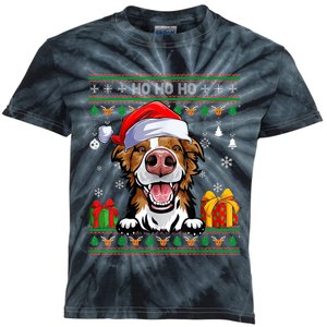 Santa Brittany Dog Ugly Sweater Christmas Pajama Dog Lover Kids Tie-Dye T-Shirt