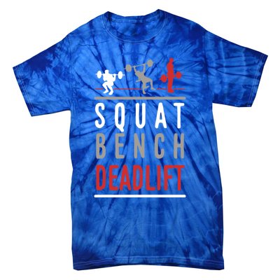 Squat Bench Deadlift Gift Gym Workout Gift Tie-Dye T-Shirt