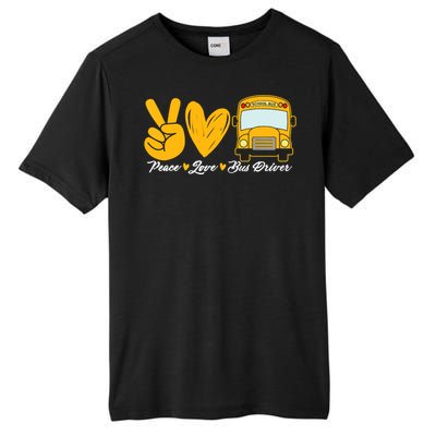 School Bus Driver Peace Love Bus Driver Driving Bus Tall Fusion ChromaSoft Performance T-Shirt