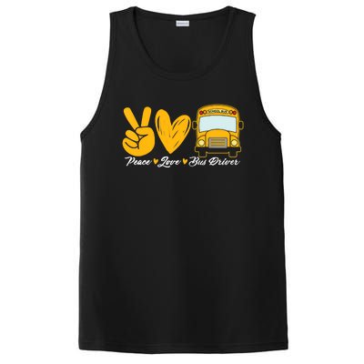 School Bus Driver Peace Love Bus Driver Driving Bus PosiCharge Competitor Tank