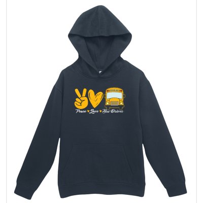 School Bus Driver Peace Love Bus Driver Driving Bus Urban Pullover Hoodie