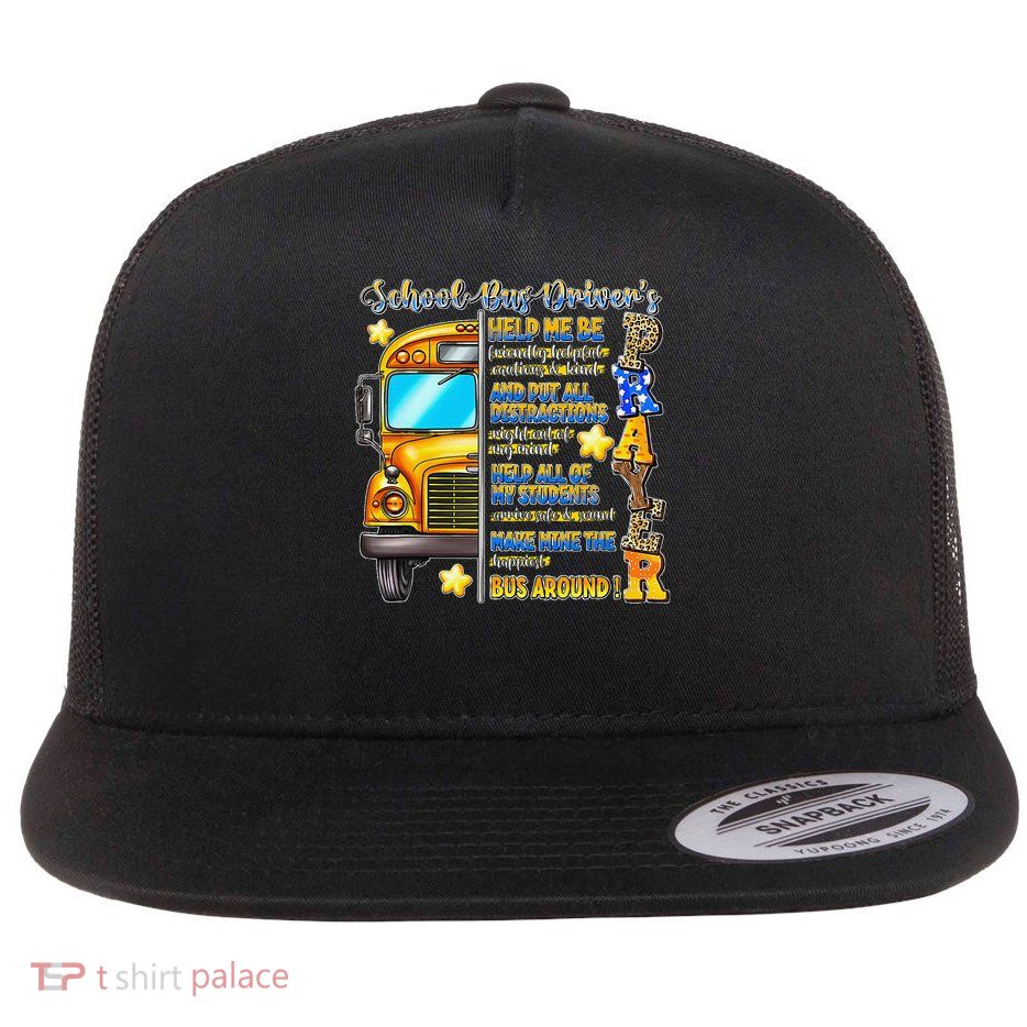 School Bus Drivers Prayer Transportation Squad Women Flat Bill Trucker Hat