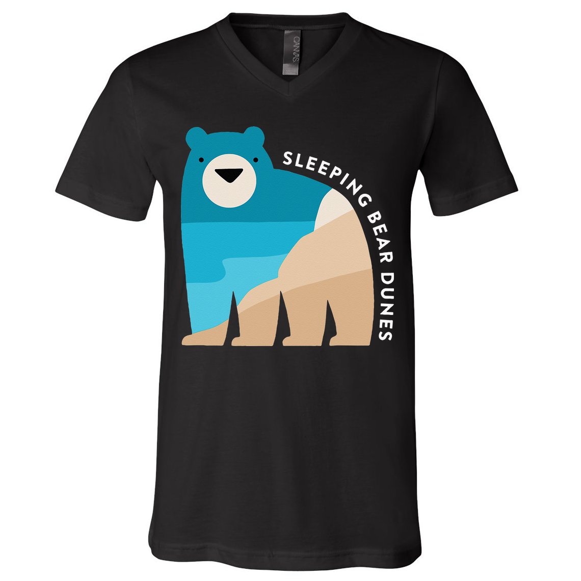 Sleeping Bear Dunes Michigan National Park Souvenir Gift V-Neck T-Shirt