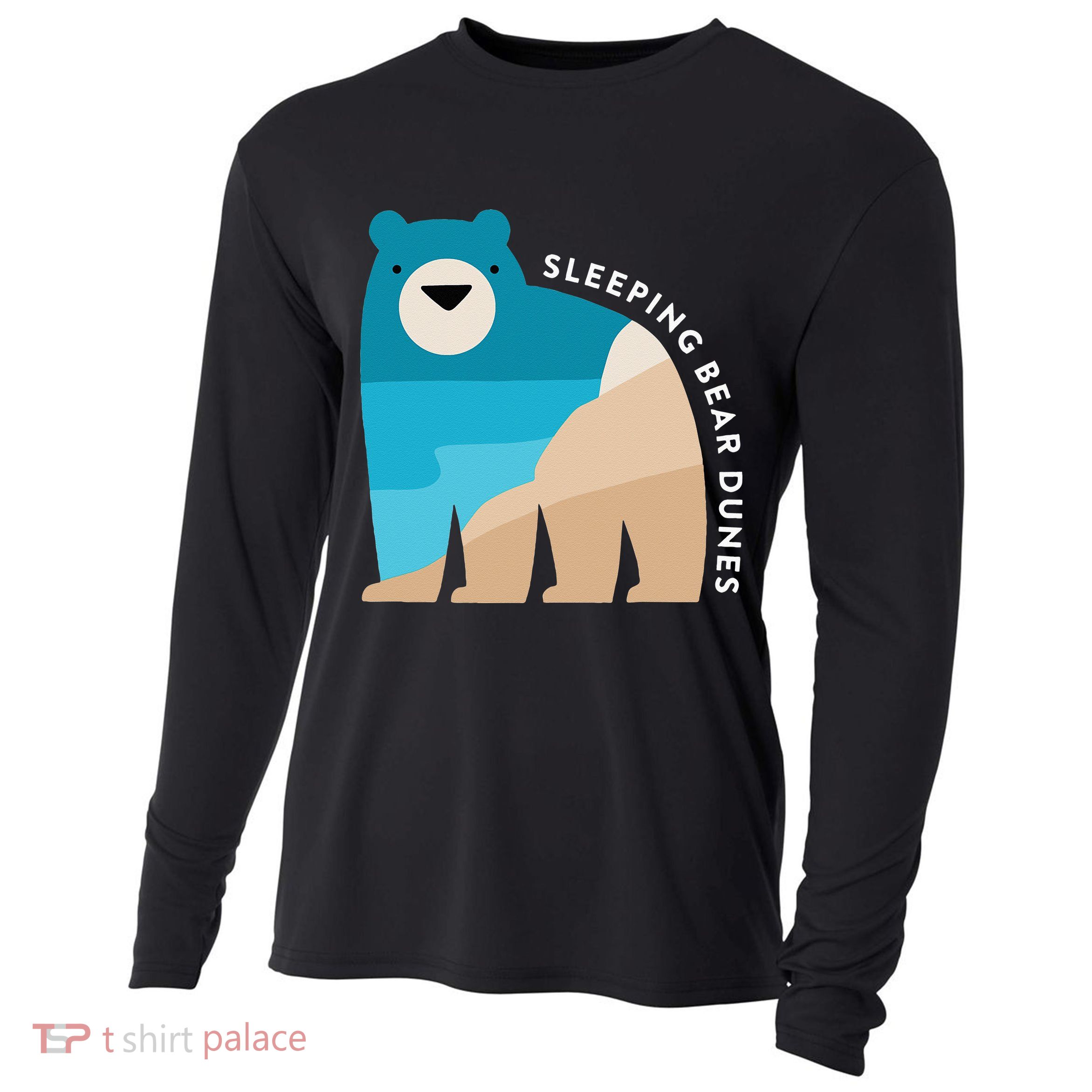 Sleeping Bear Dunes Michigan National Park Souvenir Gift Cooling Performance Long Sleeve Crew
