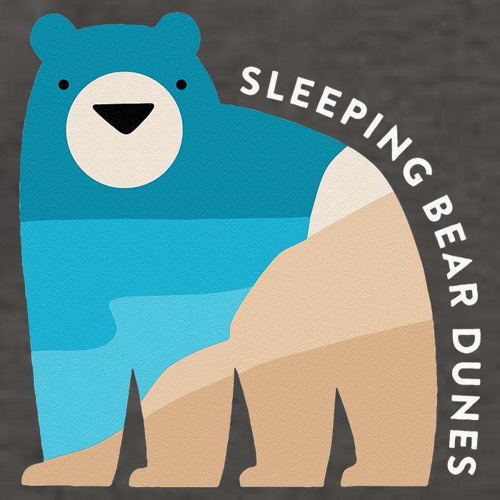 Sleeping Bear Dunes Michigan National Park Souvenir Gift Vector Backpack