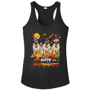 Saint Bernard Dog Happy Halloween Thanksgiving Christmas Long Sleeve Ladies PosiCharge Competitor Racerback Tank