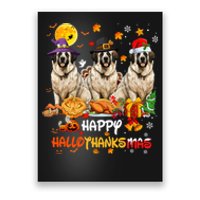 Saint Bernard Dog Happy Halloween Thanksgiving Christmas Long Sleeve Poster