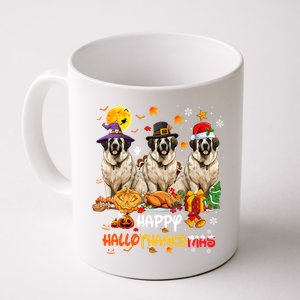 Saint Bernard Dog Happy Halloween Thanksgiving Christmas Long Sleeve Coffee Mug