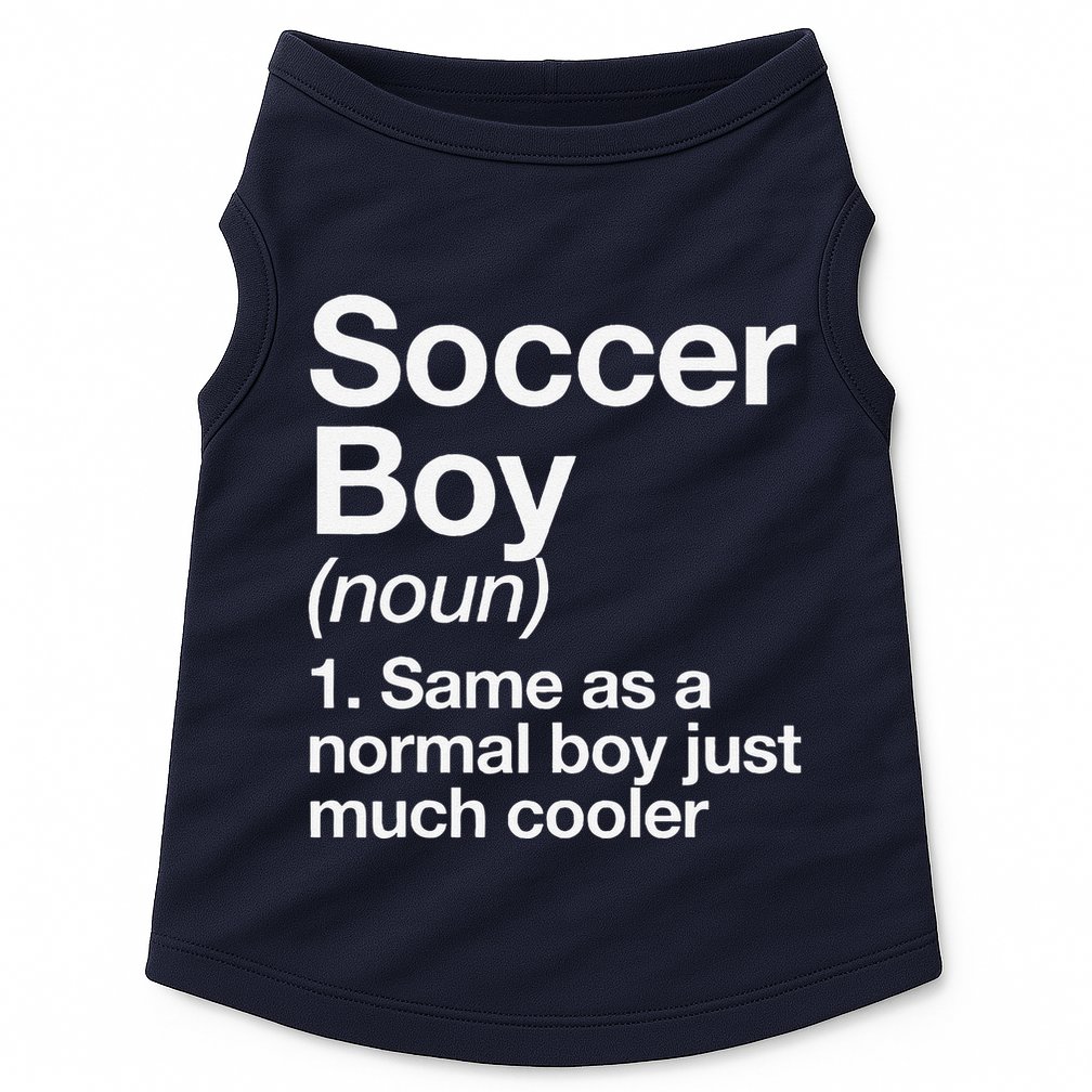 Soccer Boy Definition Funny Sports Doggie Tank