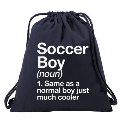Soccer Boy Definition Funny Sports Drawstring Bag