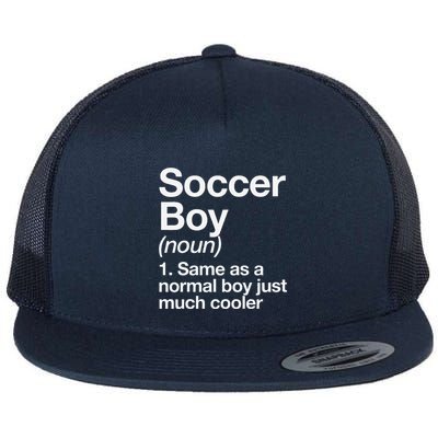 Soccer Boy Definition Funny Sports Flatbill Hat