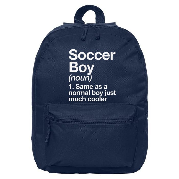 Soccer Boy Definition Funny Sports 16 in Basic Backpack
