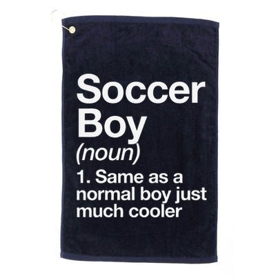 Soccer Boy Definition Funny Sports Golf Towel