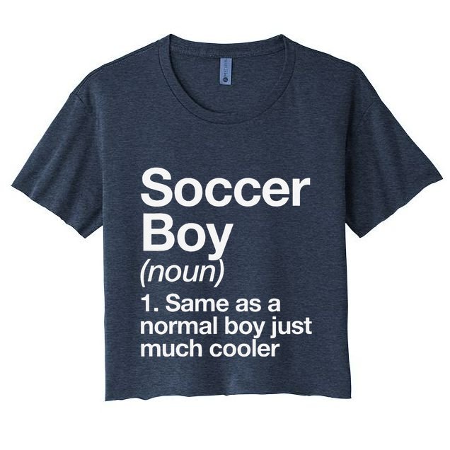 Soccer Boy Definition Funny Sports Crop Top