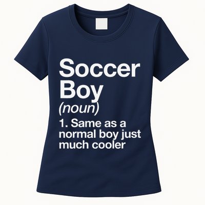 Soccer Boy Definition Funny Sports Womens T-Shirt