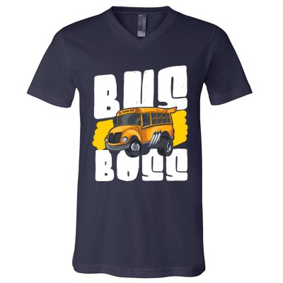 School Bus Driver V-Neck T-Shirt